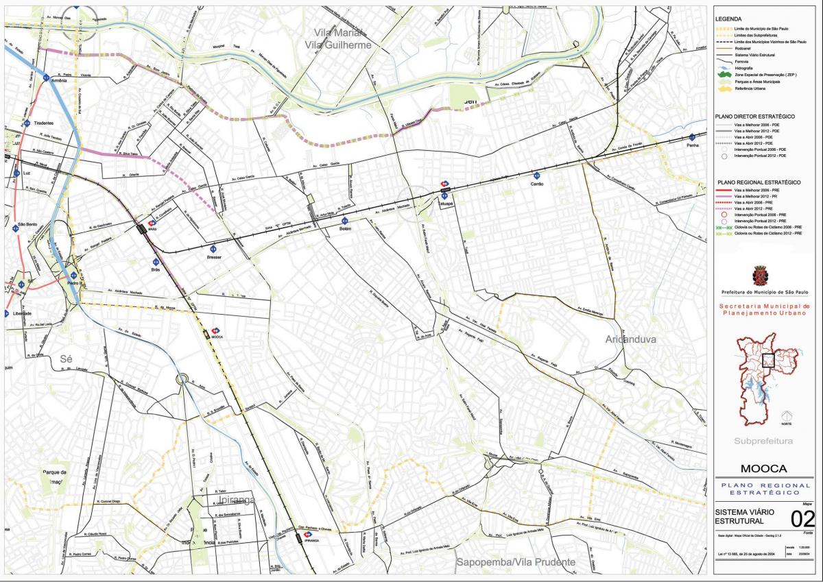 Карта станице Сао Пауло - путева
