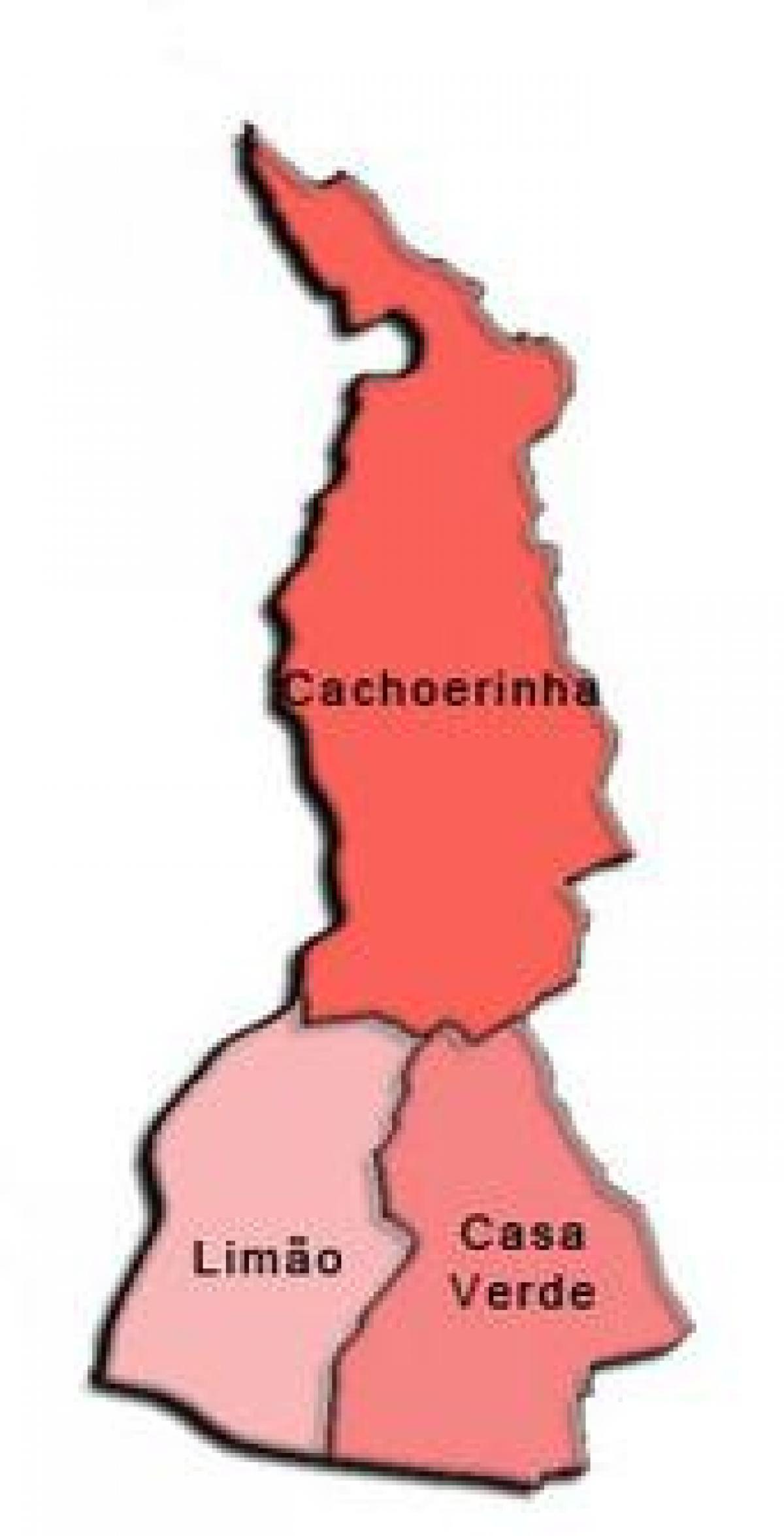 Карта Цаса суб-регије Верде