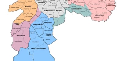Карта административна зона Сао Пауло