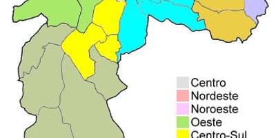Картица управних округа у Сао Паулу