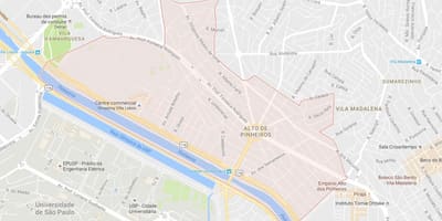 Карта Алто де Пинейрос Сао Пауло