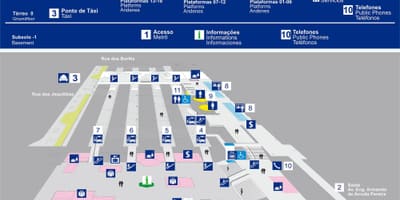 Карта аутобуска станица Жабакара - горњи спрат
