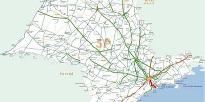 Карта аутопута Аншиета - СП 150