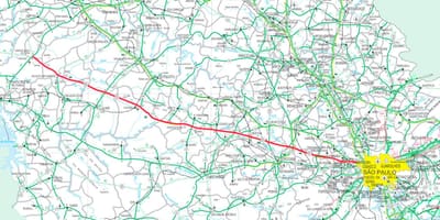 Карта аутопута Цастело Бранцо - СП 280