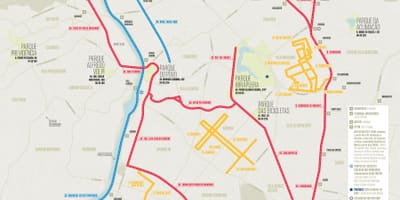 Карта бициклистичке стазе Сао Пауло