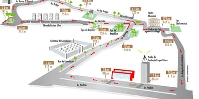 Карта борби са биковима Сан Сильвестре