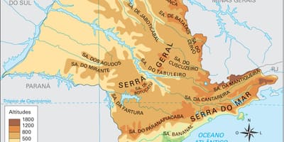 Карта висине Сао Пауло