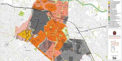 Карта це Сао Пауло - окупација земље