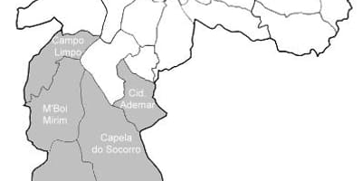 Карта зона-Сул-Сао Пауло
