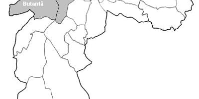 Карта Сао Пауло зоне Оэсте
