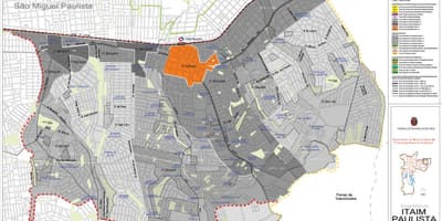 Карта Итайн Паулисте - Curuçá Вила-Сао Пауло - окупација земље
