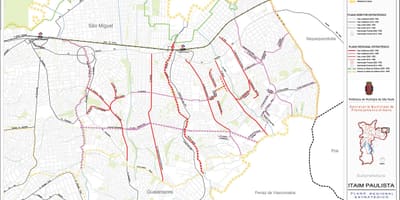 Карта Итайн Паулисте - Curuçá Вила-Сао Пауло - путева