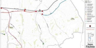 Карта Итайн Паулисте - Curuçá Вила-Сао Пауло - јавни превоз