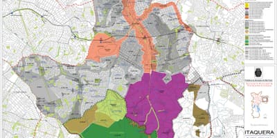 Карта Итакере Сао Пауло - окупација земље
