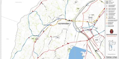 Карта Кампу-Лимпу-Сао Пауло - јавни превоз