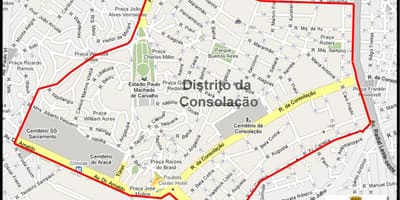 Карта Консоласан Сао Пауло