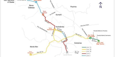 Карта коредоре метрополитано Biléo Соареш
