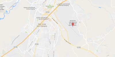 Карта Међународни аеродром Сан Хосе-дос-кампус