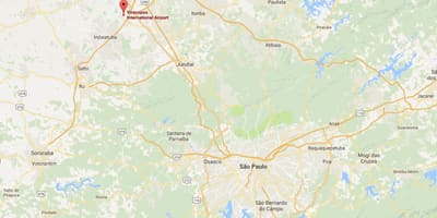 Карта Међународни аеродром у сао пауло