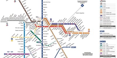 Карта митрополит превоз Сао Пауло