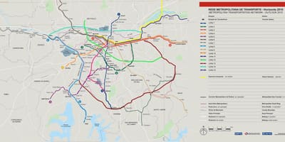 Карта саобраћајне мреже Сао Пауло
