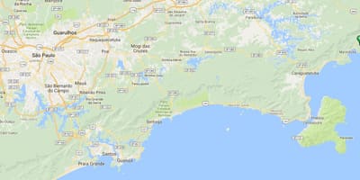 Карта плажа Вермелья ДО Сул