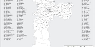 Мапа подручја у Сао Паулу
