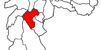 Карта Санто-под-префектури Амаро Сао Пауло
