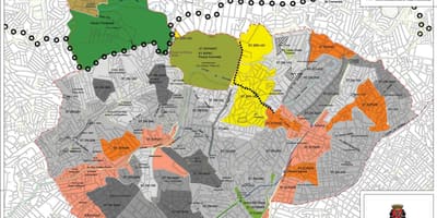 Карта Сантана-Сао Пауло - окупација земље