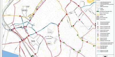 Карта Санту-Амару Сао Пауло - јавни превоз