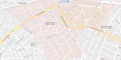 Карта Сао Мигуел-Паулиста-Сао Пауло