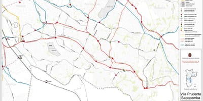 Карта Сао Пауло-Вила-Пруденти - јавни превоз