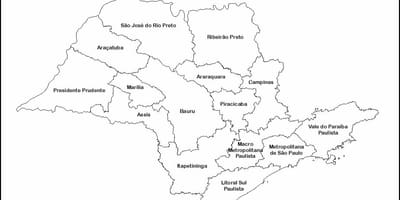 Карта Сао Пауло Девица - имена региона