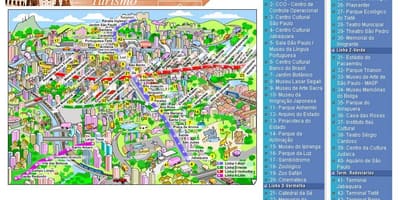 Карта Сао Пауло атракције