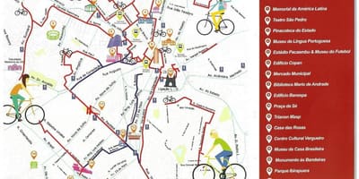 Карта Сао Пауло велодорожка