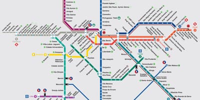 Карта Сао Пауло превоза