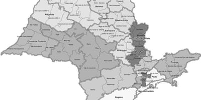 Карта Сао Пауло црна и бела