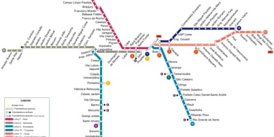 Карта Сао Пауло CPTM