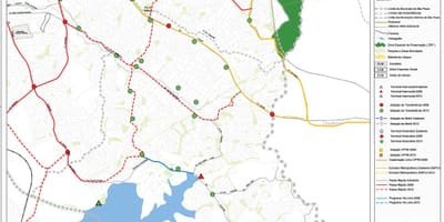 Карта Сидаде Адемаре Сао Пауло - јавни превоз