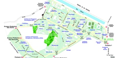 Мапа универзитета Сао Пауло - УСП