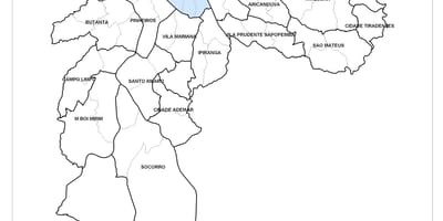 Карта централној зони Сао Пауло