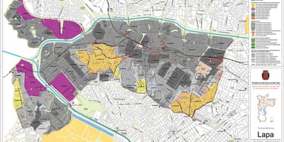 Карта Лапа Сао Пауло - окупација земље