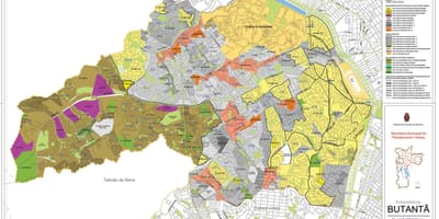Карта Butantã Сао Пауло - окупација земље