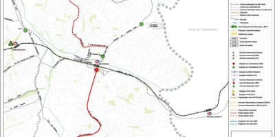 Карта Guaianases Сао Пауло - јавни превоз