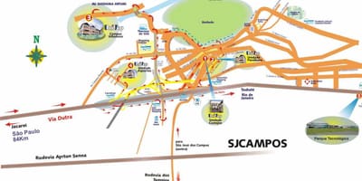 Карта Сао Пауло UNIVAP