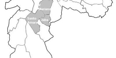 Мапа зоне Центе Сул-Сао Пауло