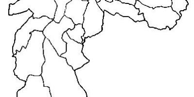 Карта под-префектури Перус Сао Пауло