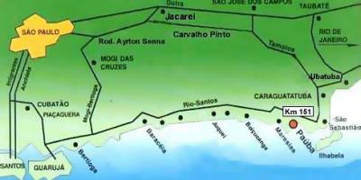 Карта Сао Пауло плаже