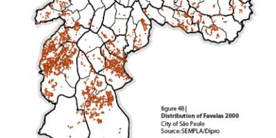 Карта Сао Пауло фавелами