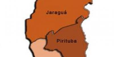 Карта Pirituba-Жарагуа супрефектур